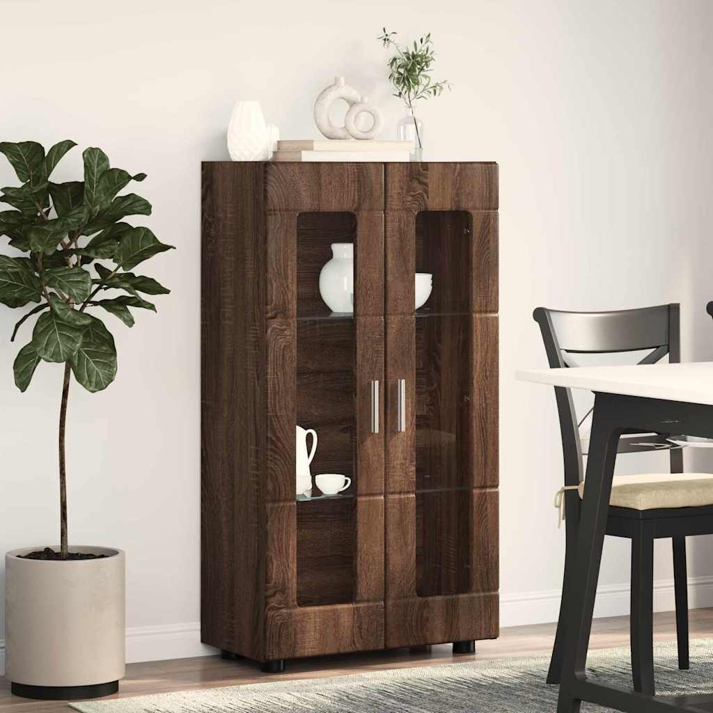 Sideboard | Kommode | Vitrinenschrank | Glastüren | Wohnzimmermöbel | 103 cm