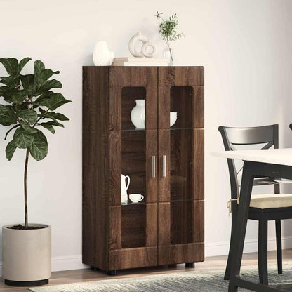 Sideboard | Kommode | Vitrinenschrank | Glastüren | Wohnzimmermöbel | 103 cm