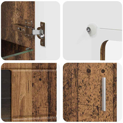 Sideboard | Kommode | Vitrinenschrank | Glastüren | Wohnzimmermöbel | 103 cm