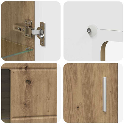 Sideboard | Kommode | Vitrinenschrank | Glastüren | Wohnzimmermöbel | 103 cm