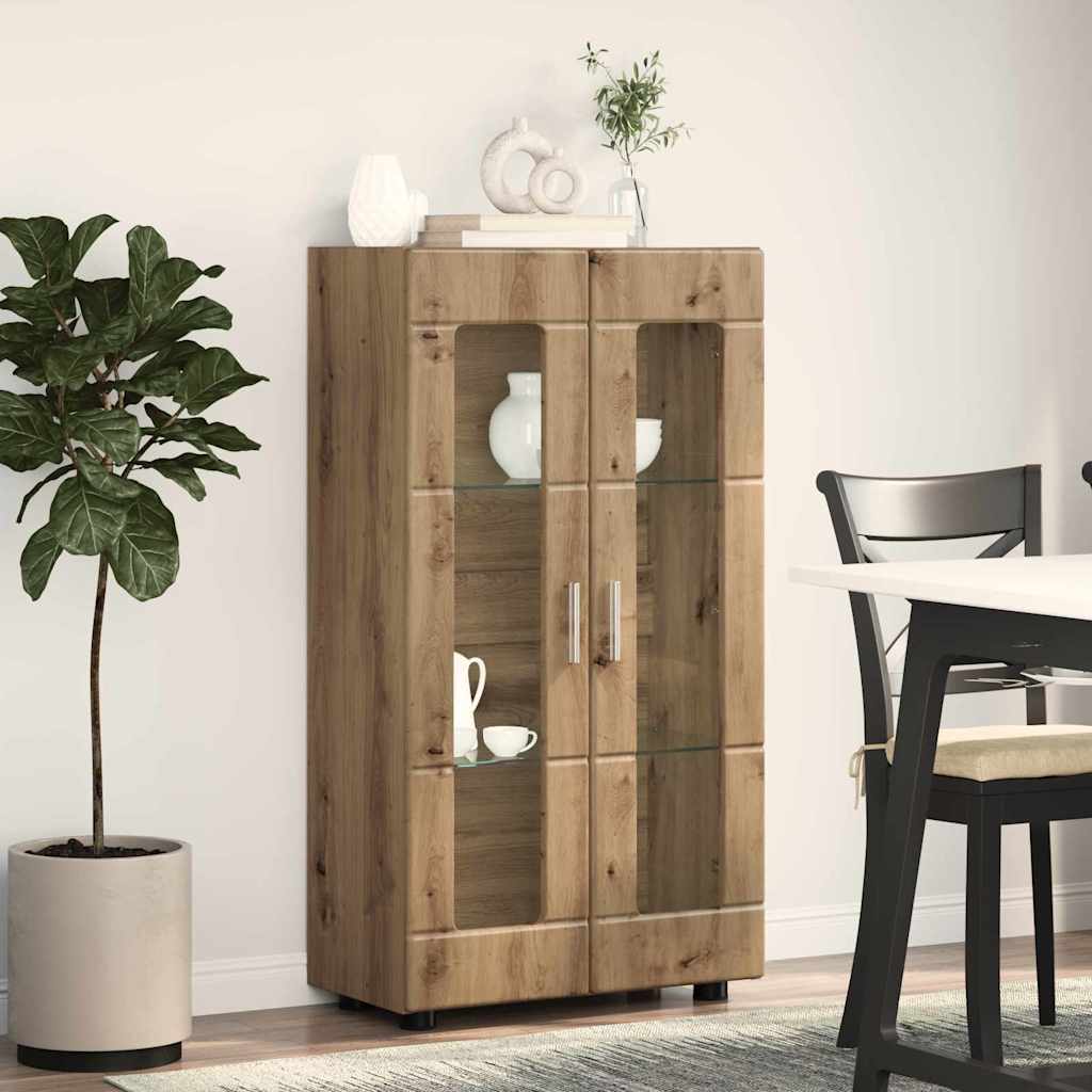 Sideboard | Kommode | Vitrinenschrank | Glastüren | Wohnzimmermöbel | 103 cm