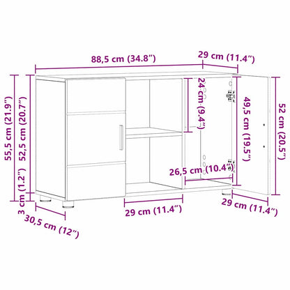 Modernes Sideboard | Anrichte | Kommode | Buffetmöbel | Schrank | 88,5 x 55,5 cm