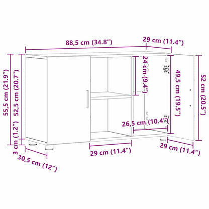 Modernes Sideboard | Anrichte | Kommode | Buffetmöbel | Schrank | 88,5 x 55,5 cm