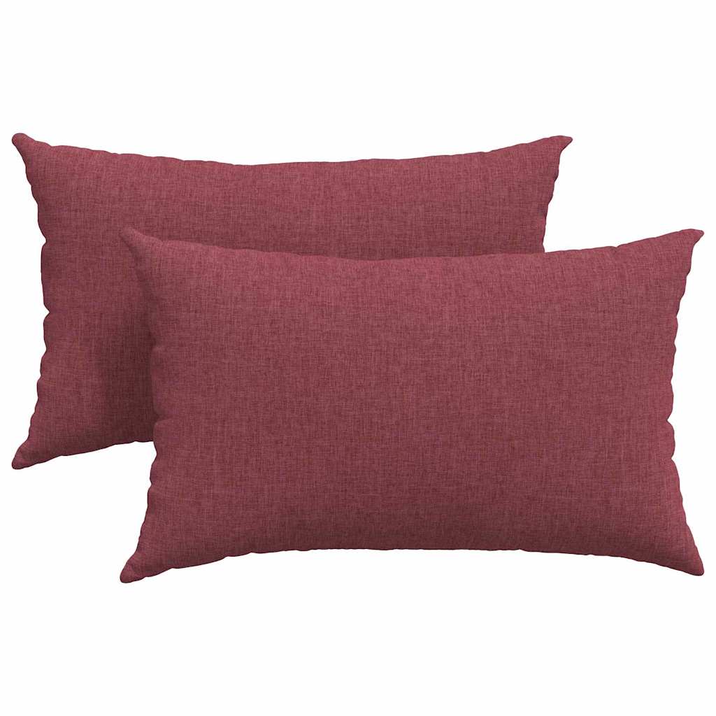 Sofakissen 2 pcs Weiß 50 x 30 cm Stoff
