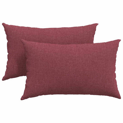 Sofakissen 2 pcs Weiß 50 x 30 cm Stoff