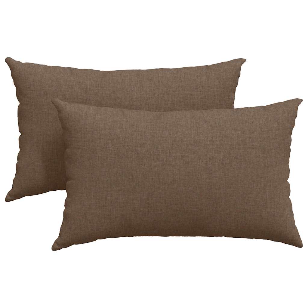 Sofakissen 2 pcs Weiß 50 x 30 cm Stoff