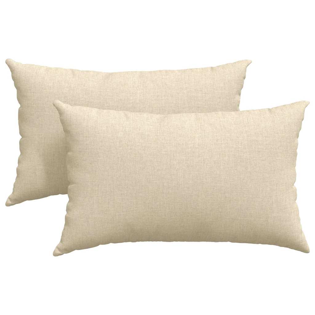 Sofakissen 2 pcs Weiß 50 x 30 cm Stoff