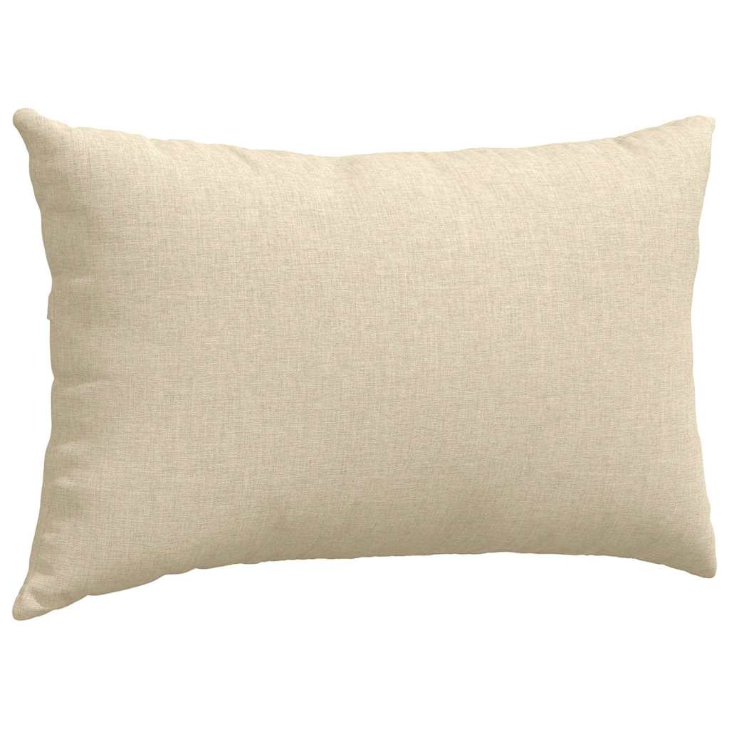 Sofakissen 2 pcs Weiß 50 x 30 cm Stoff