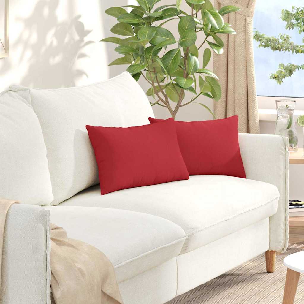 Sofakissen 2 pcs Weiß 50 x 30 cm Stoff