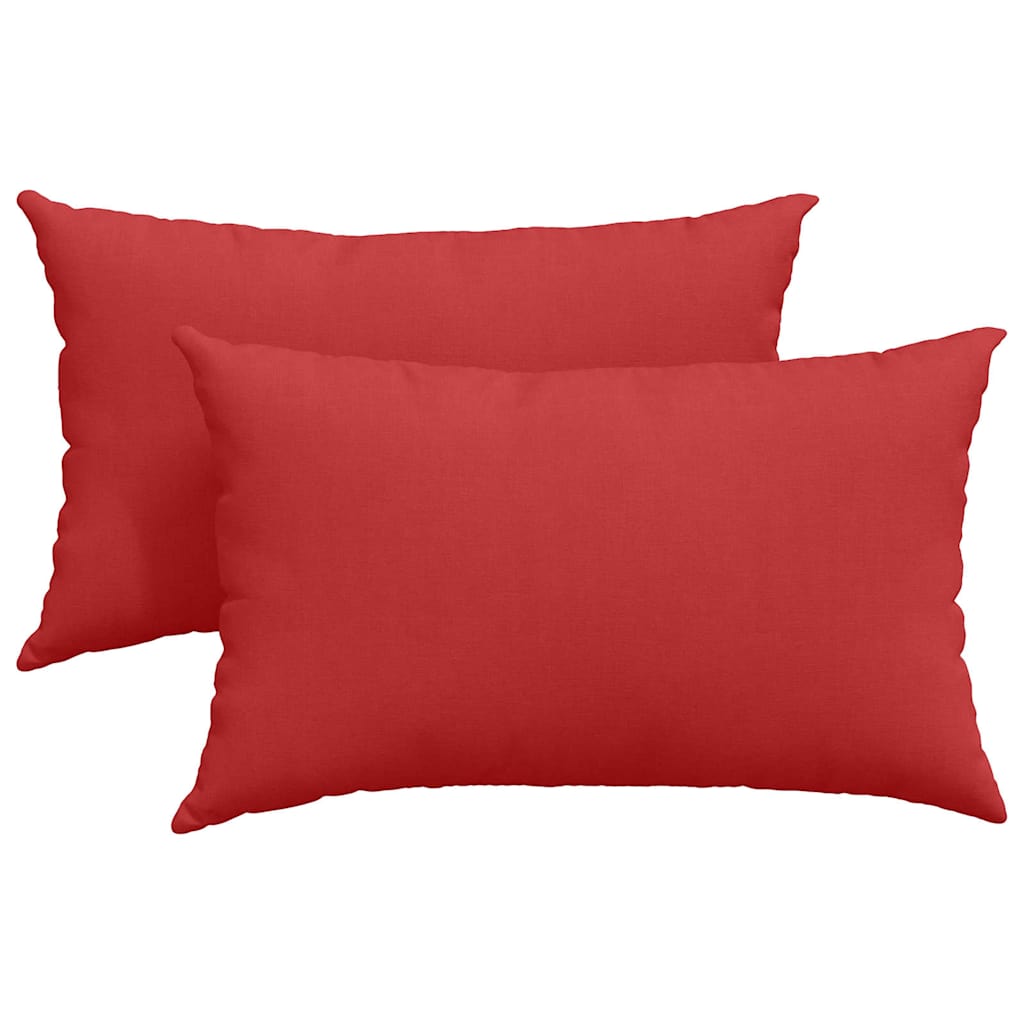 Sofakissen 2 pcs Weiß 50 x 30 cm Stoff
