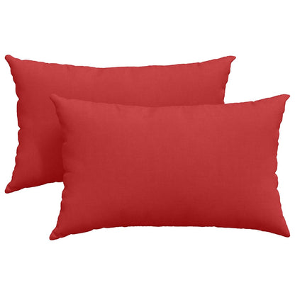 Sofakissen 2 pcs Weiß 50 x 30 cm Stoff