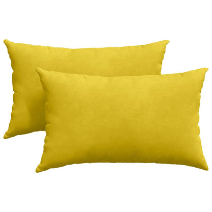 Sofakissen 2 Stück Gelb 50 x 30 cm Cordstoff