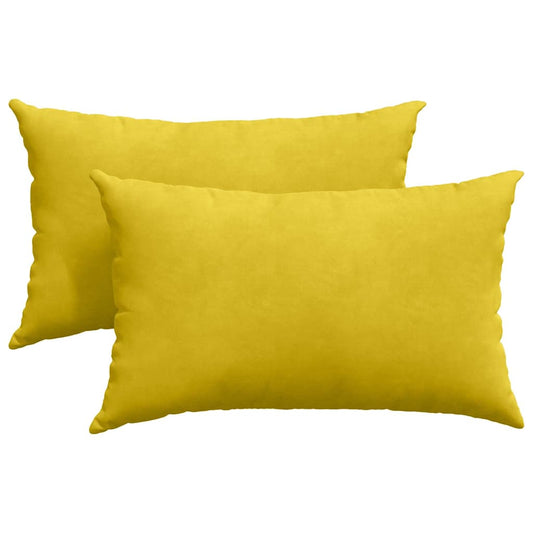 Sofakissen 2 Stück Gelb 50 x 30 cm Cordstoff