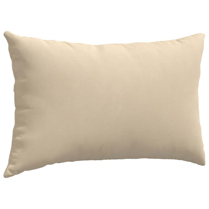 Sofakissen 2 Stück Beige 50 x 30 cm Stoff
