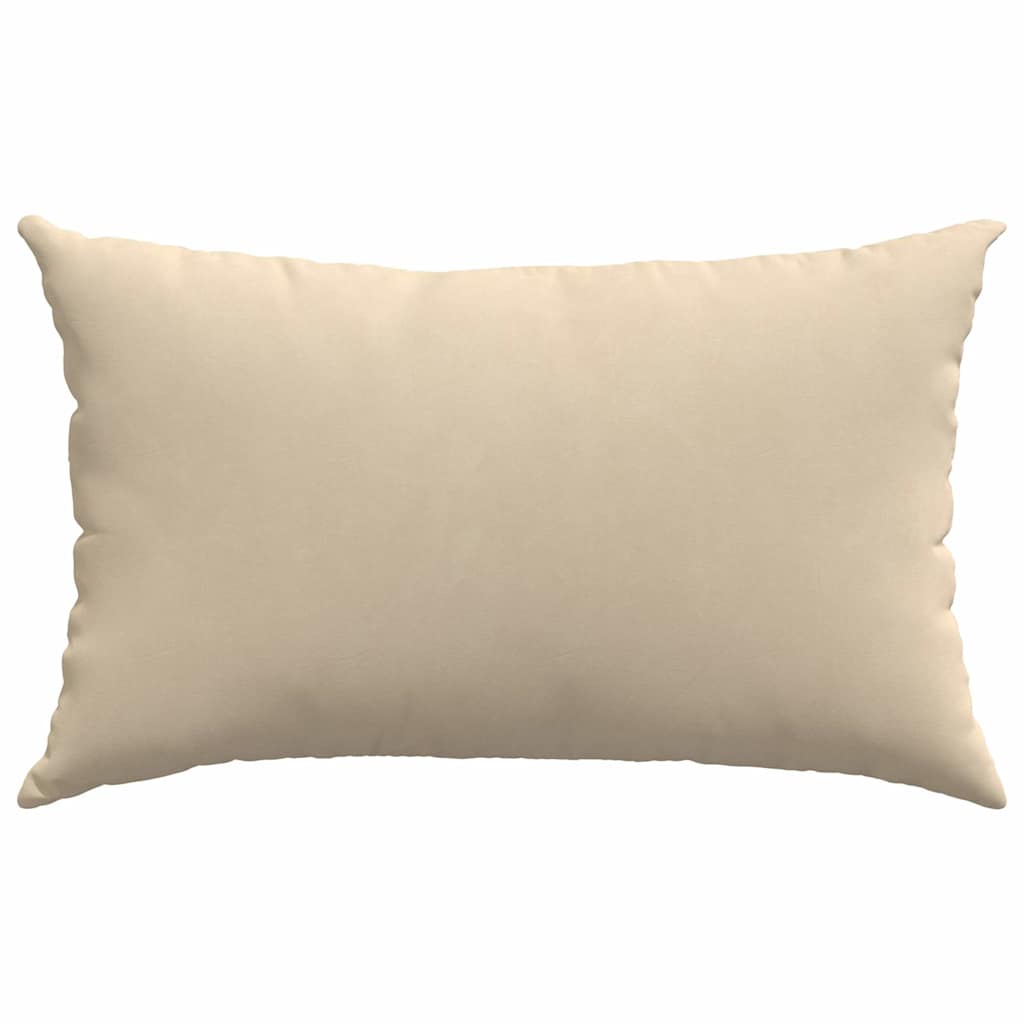 Sofakissen 2 Stück Beige 50 x 30 cm Stoff