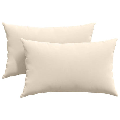 Sofakissen 2 Stück Beige 50 x 30 cm Stoff