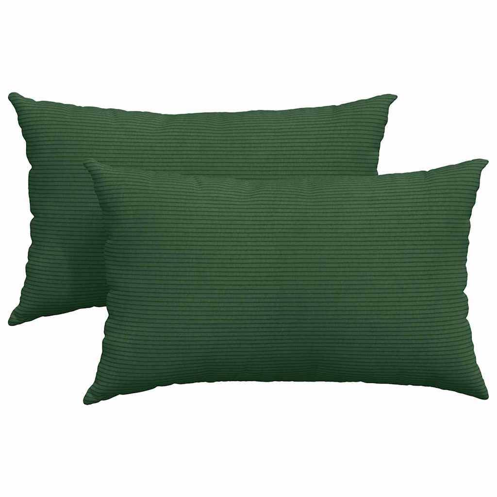 Sofakissen 2 Stück Hellgrau 50 x 30 cm Cordstoff