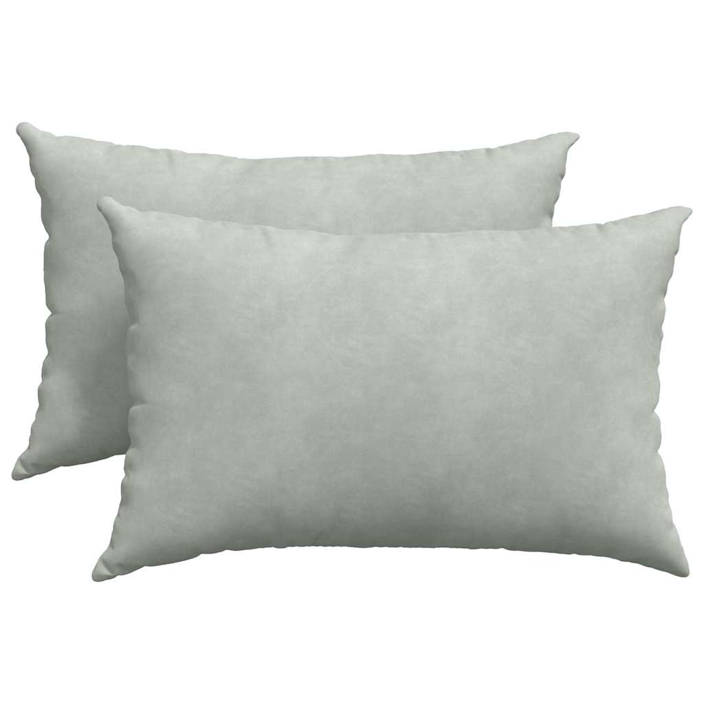 Sofakissen 2 Stück Dunkelgrün 60 x 40 cm Cordstoff