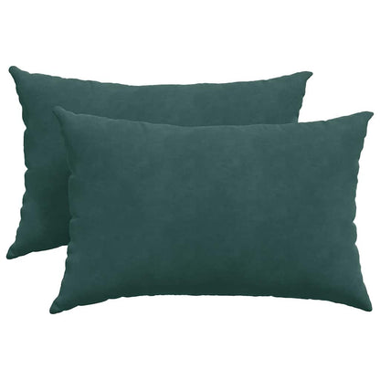 Sofakissen 2 Stück Dunkelgrün 60 x 40 cm Cordstoff