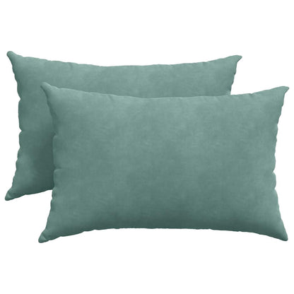Sofakissen 2 Stück Dunkelgrün 60 x 40 cm Cordstoff