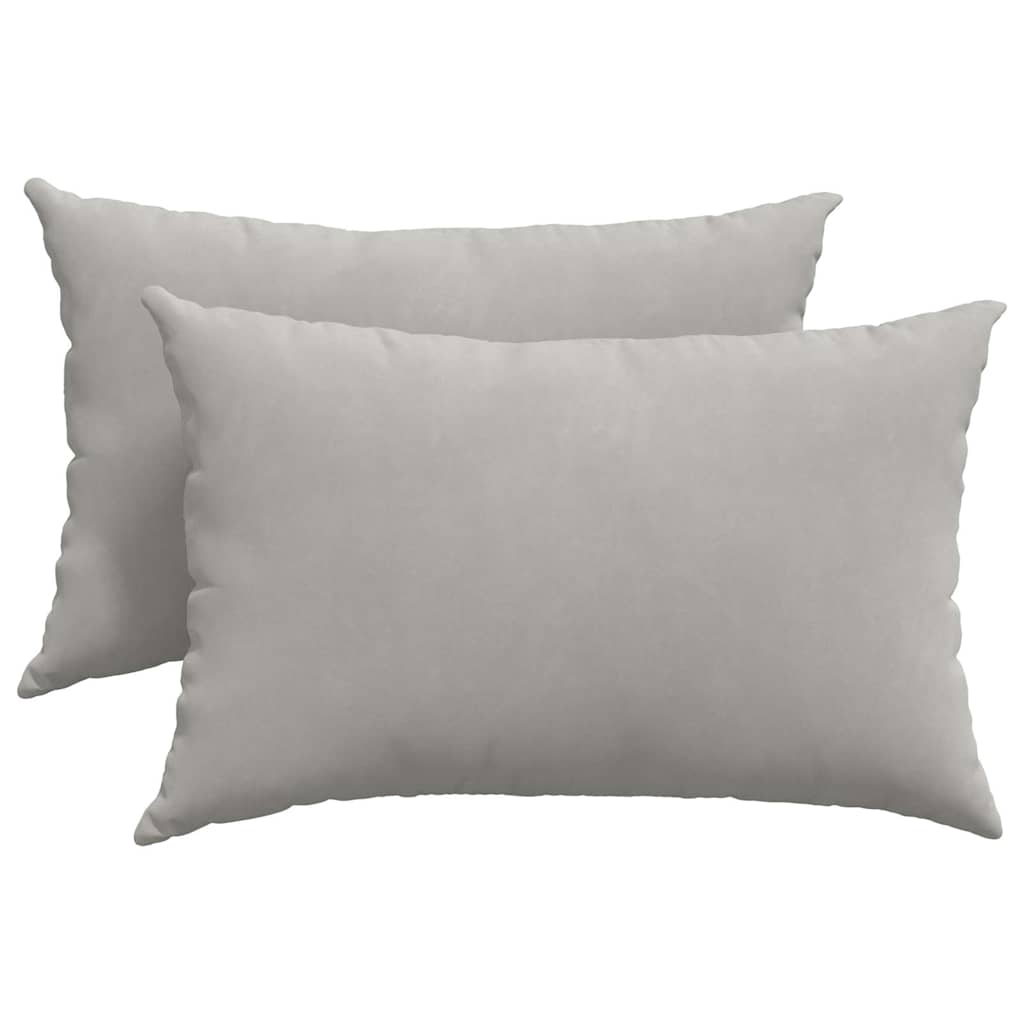 Sofakissen 2 Stück Beige 60 x 40 cm Stoff