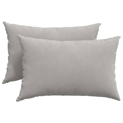 Sofakissen 2 Stück Beige 60 x 40 cm Stoff