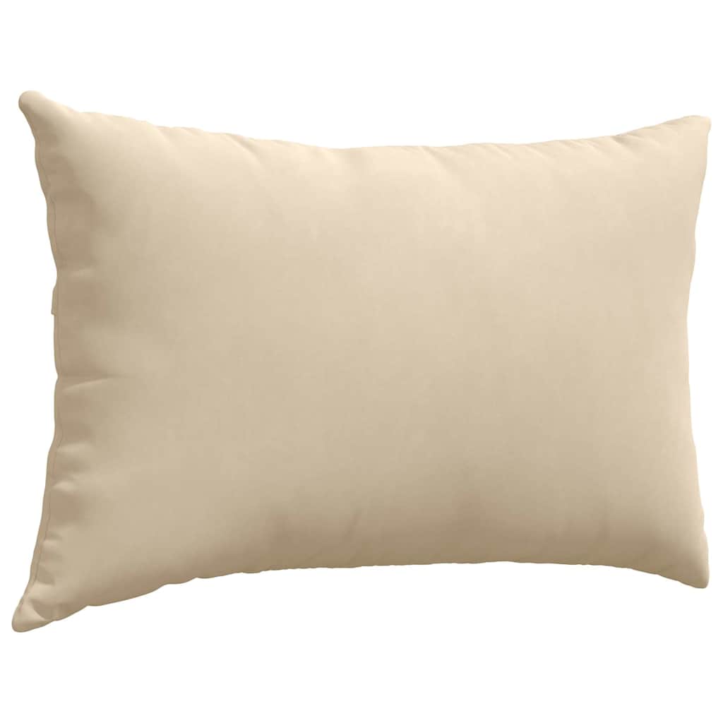 Sofakissen 2 Stück Beige 60 x 40 cm Stoff