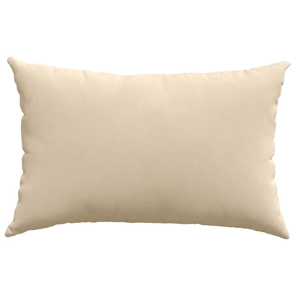 Sofakissen 2 Stück Beige 60 x 40 cm Stoff