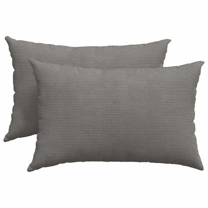 Sofakissen 2 Stück Creme 60 x 40 cm Cordstoff