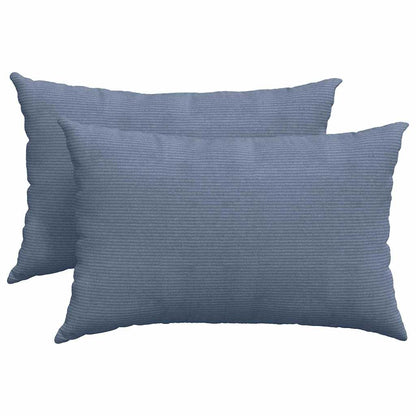 Sofakissen 2 Stück Creme 60 x 40 cm Cordstoff