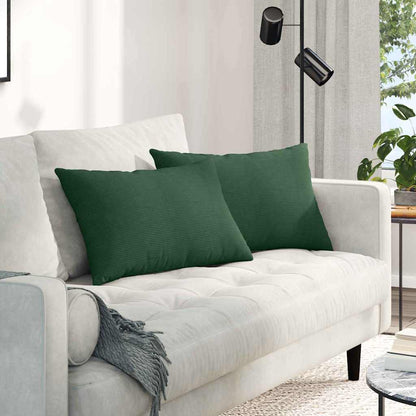 Sofakissen 2 Stück Creme 60 x 40 cm Cordstoff
