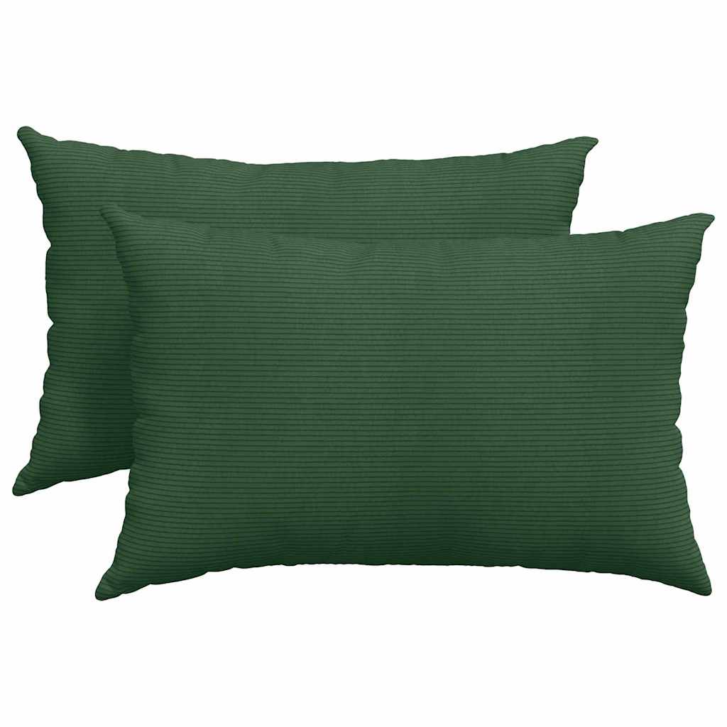 Sofakissen 2 Stück Creme 60 x 40 cm Cordstoff