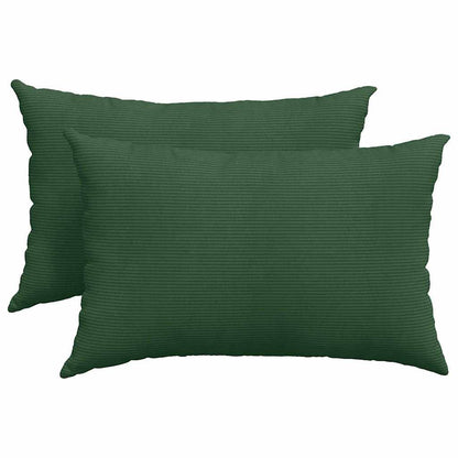 Sofakissen 2 Stück Creme 60 x 40 cm Cordstoff