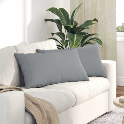 Sofakissen 2 pcs Wolkengrau 80 x 40 cm Stoff