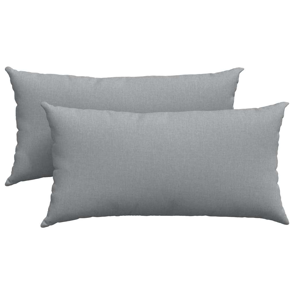 Sofakissen 2 pcs Wolkengrau 80 x 40 cm Stoff