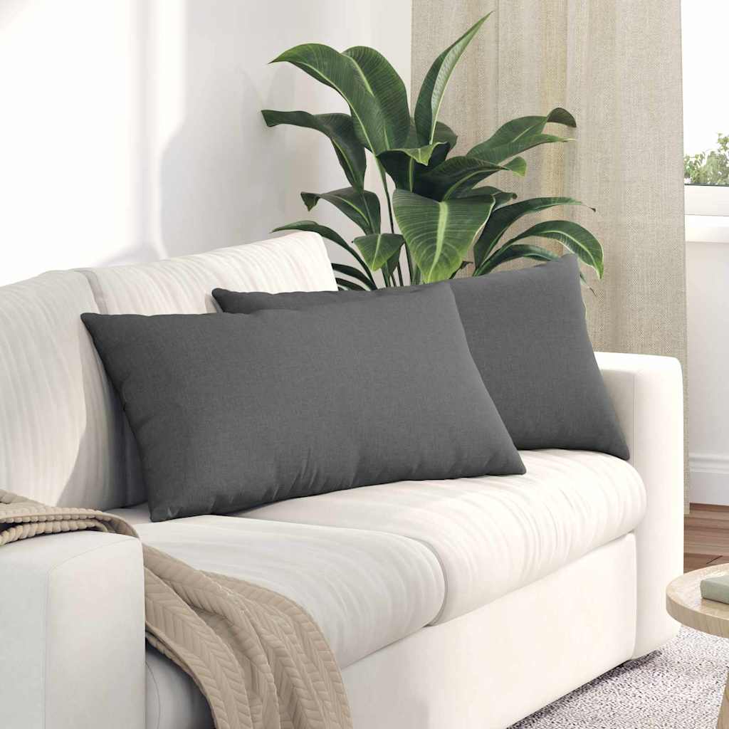 Sofakissen 2 pcs Wolkengrau 80 x 40 cm Stoff