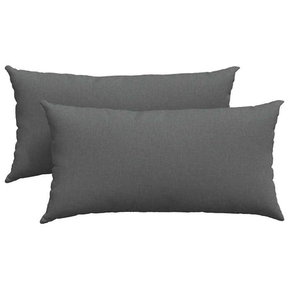 Sofakissen 2 pcs Wolkengrau 80 x 40 cm Stoff