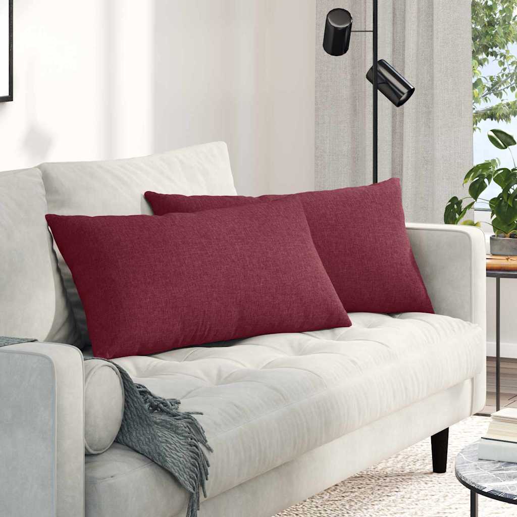 Sofakissen 2 pcs Wolkengrau 80 x 40 cm Stoff