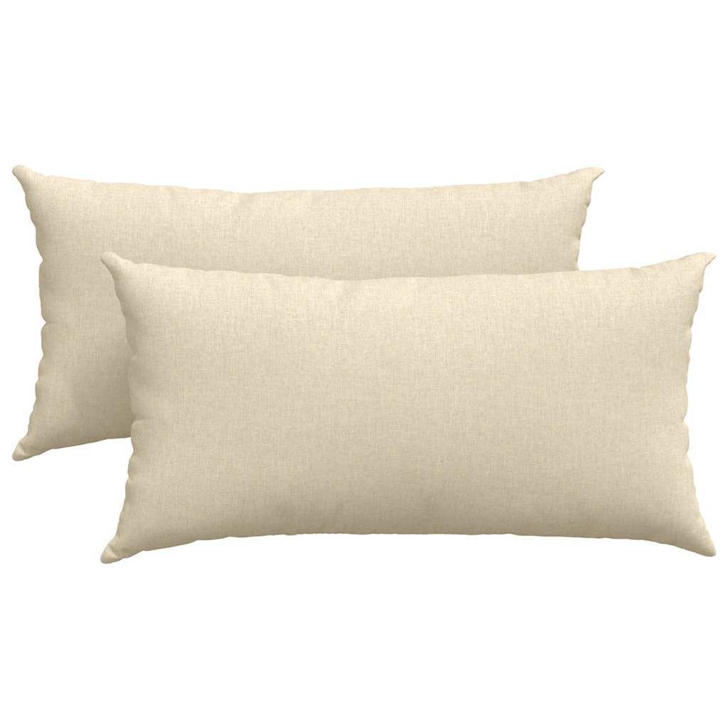 Sofakissen 2 pcs Wolkengrau 80 x 40 cm Stoff