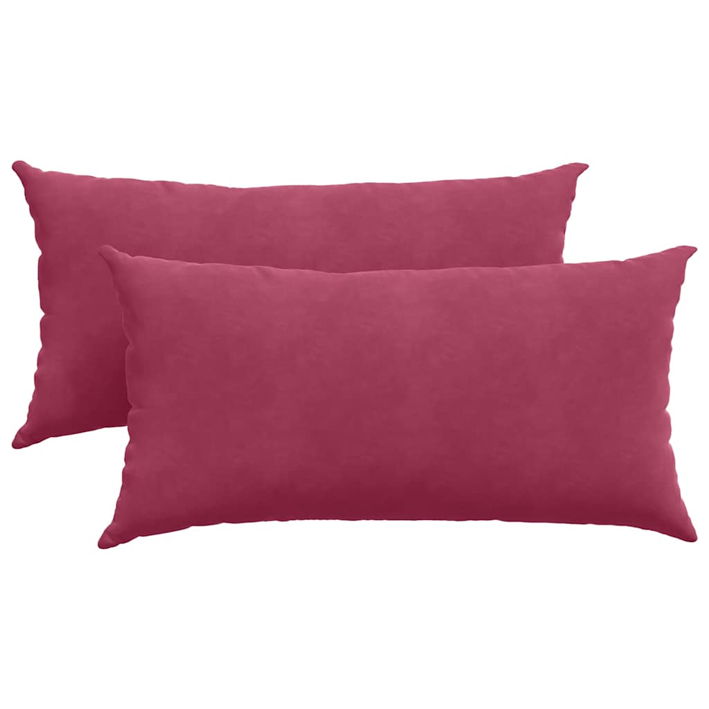 Sofakissen 2 Stück Weinrot 80 x 40 cm Cordstoff