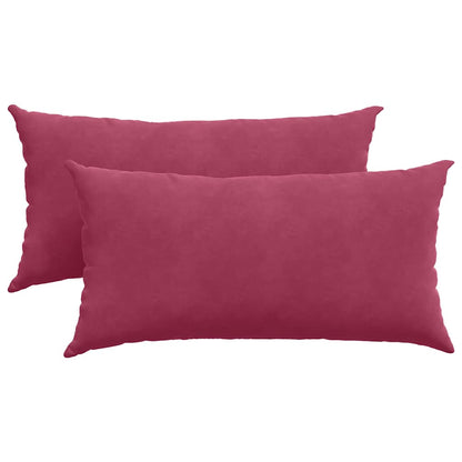 Sofakissen 2 Stück Weinrot 80 x 40 cm Cordstoff