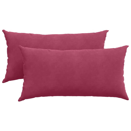 Sofakissen 2 Stück Weinrot 80 x 40 cm Cordstoff