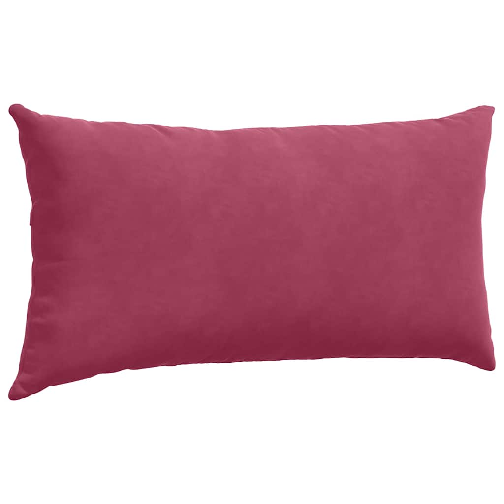 Sofakissen 2 Stück Weinrot 80 x 40 cm Cordstoff