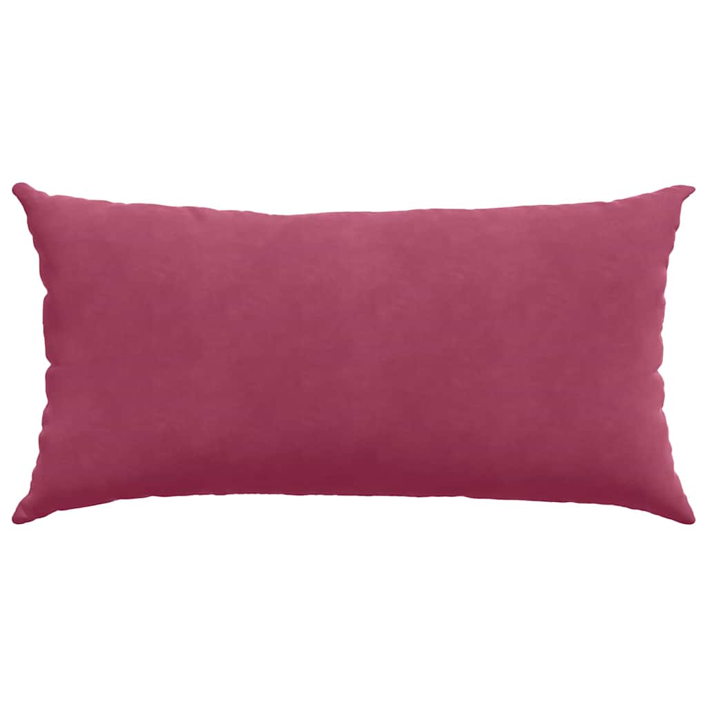Sofakissen 2 Stück Weinrot 80 x 40 cm Cordstoff