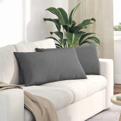 Sofakissen 2 Stück Beige 80 x 40 cm Stoff