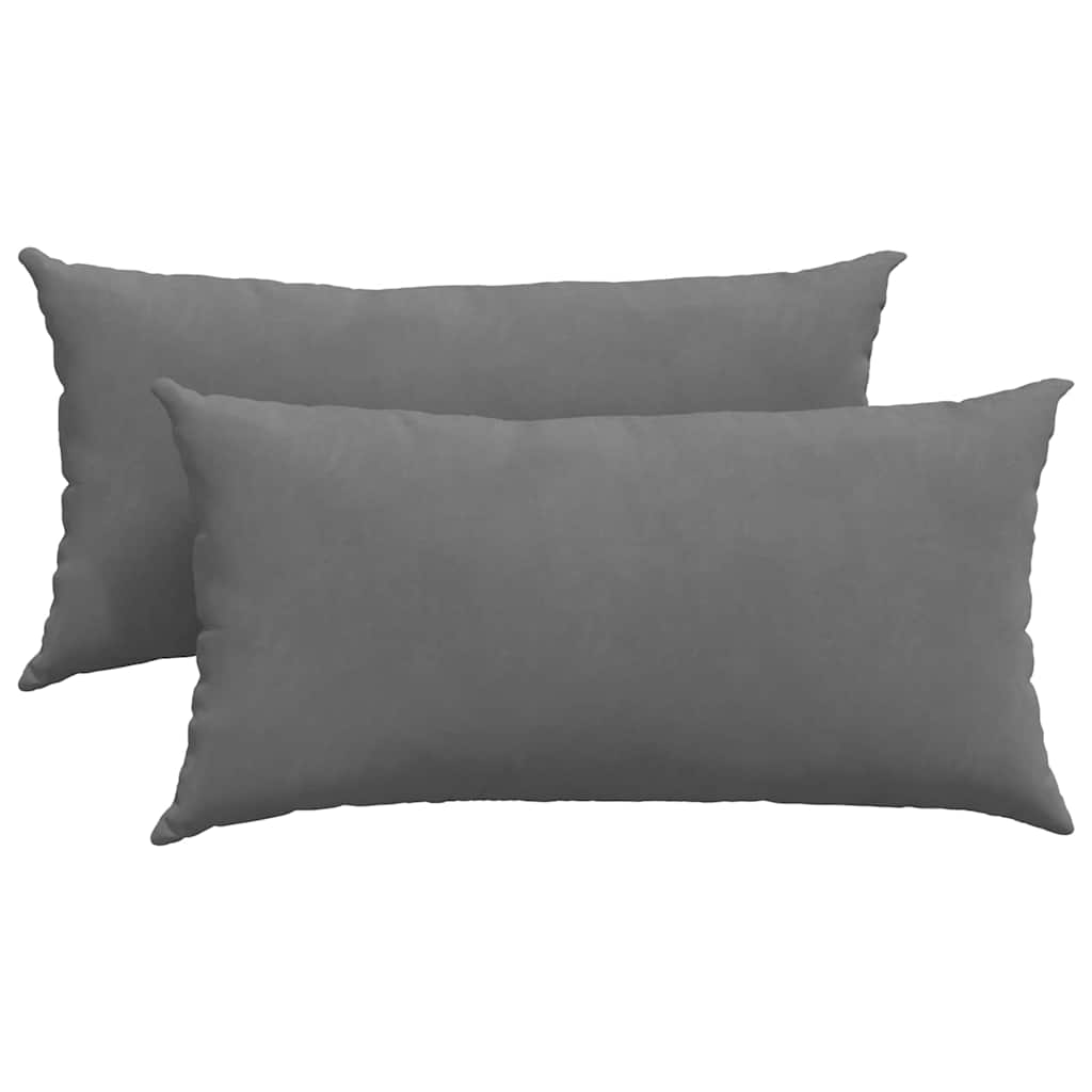 Sofakissen 2 Stück Beige 80 x 40 cm Stoff