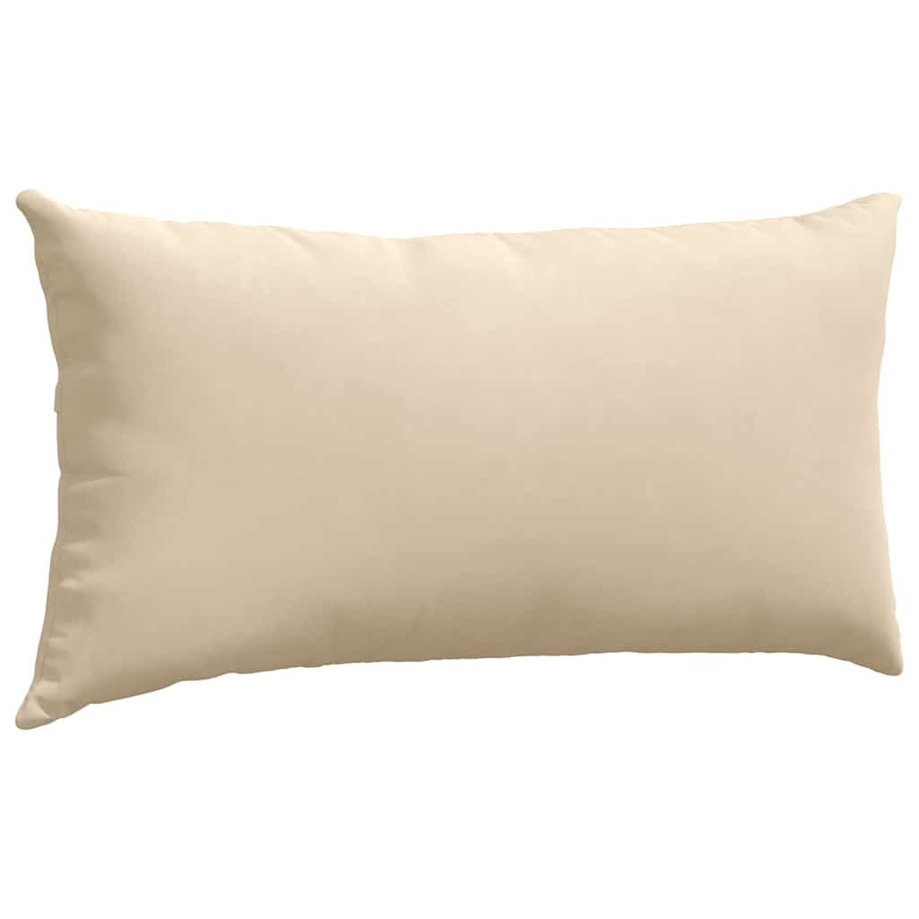Sofakissen 2 Stück Beige 80 x 40 cm Stoff