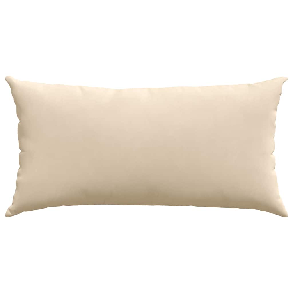 Sofakissen 2 Stück Beige 80 x 40 cm Stoff