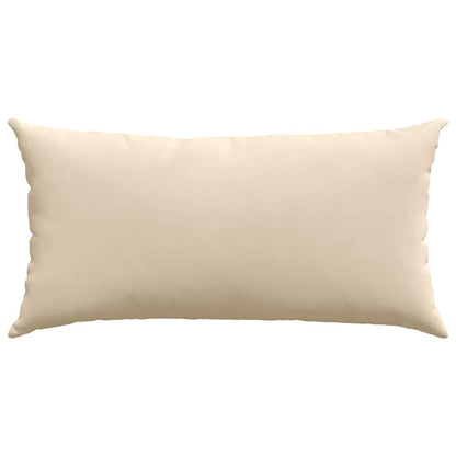 Sofakissen 2 Stück Beige 80 x 40 cm Stoff