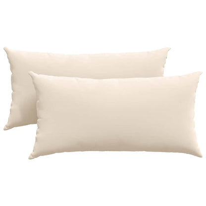 Sofakissen 2 Stück Beige 80 x 40 cm Stoff